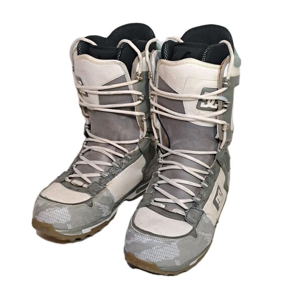 DC Balance Snowboard Boots Men's Sz US 12 White Camo Ski Snow Boot 301308 Shoes - Picture 1 of 15